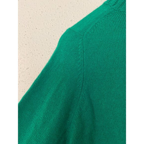 100% Cashmere Jardin Des Orangers Mockneck Sweater XS Emerald Green - Picture 5 of 11